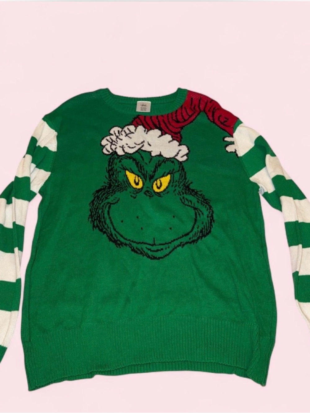 Holiday Grinch Graphic Crewneck Sweater - Green
